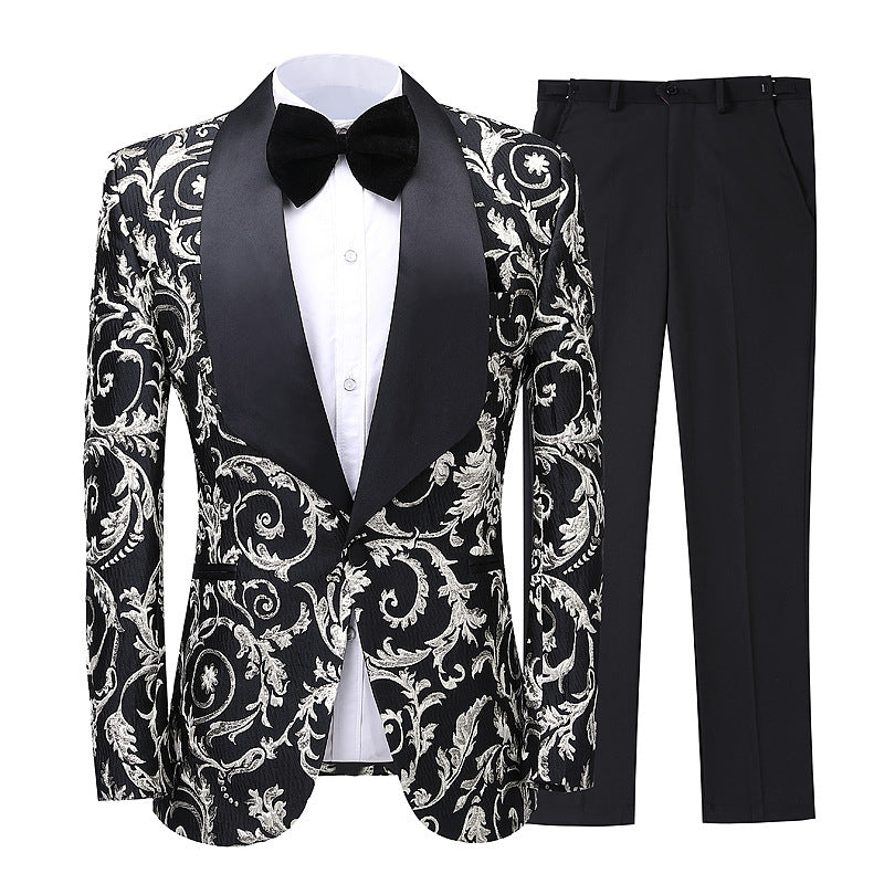 Mens Two-Piece Elegant Style Suit