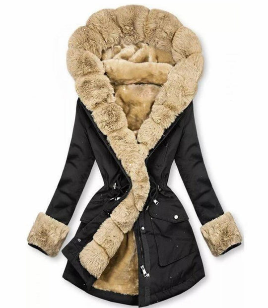 Women's Thermal Fur Collar Hooded Jacket