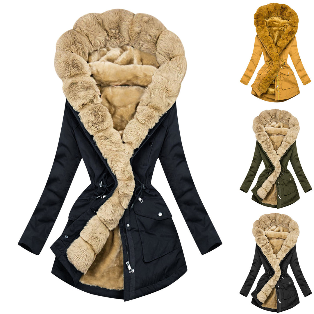 Women's Thermal Fur Collar Hooded Jacket