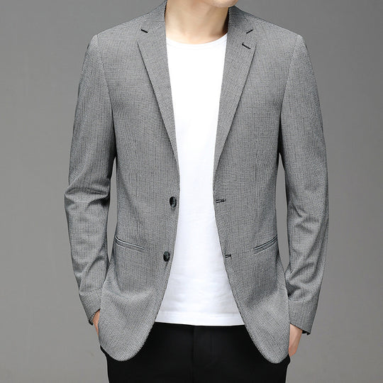 Korean Plaid Non Iron Casual Small Suit Coat Fashion Men's Wholesale