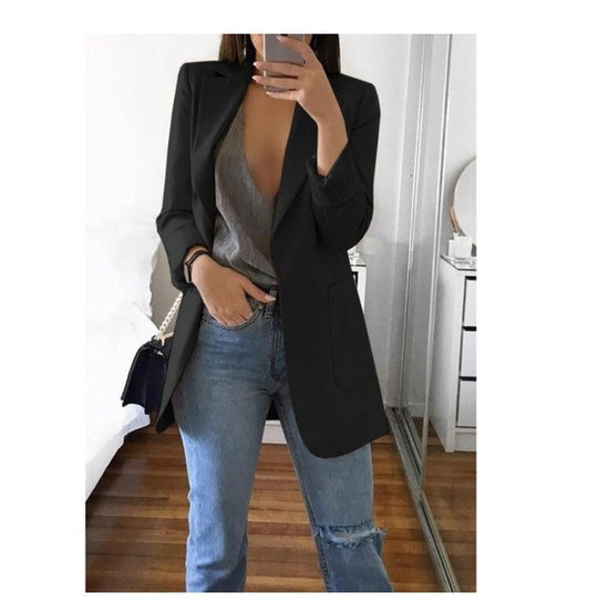 Lapel Slim Cardigan Temperament Blazer