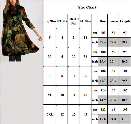 Beautiful Women's Turtleneck Long Sleeve Dress