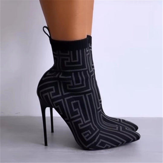 Women High Heel Ankle Boots