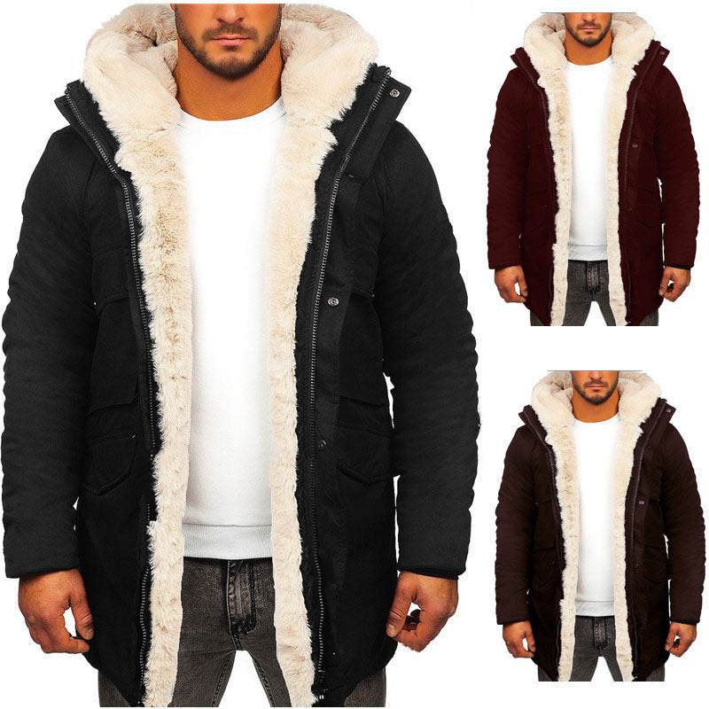 Integrated Thick Warm Faux Fur Cotton-padded Jacket