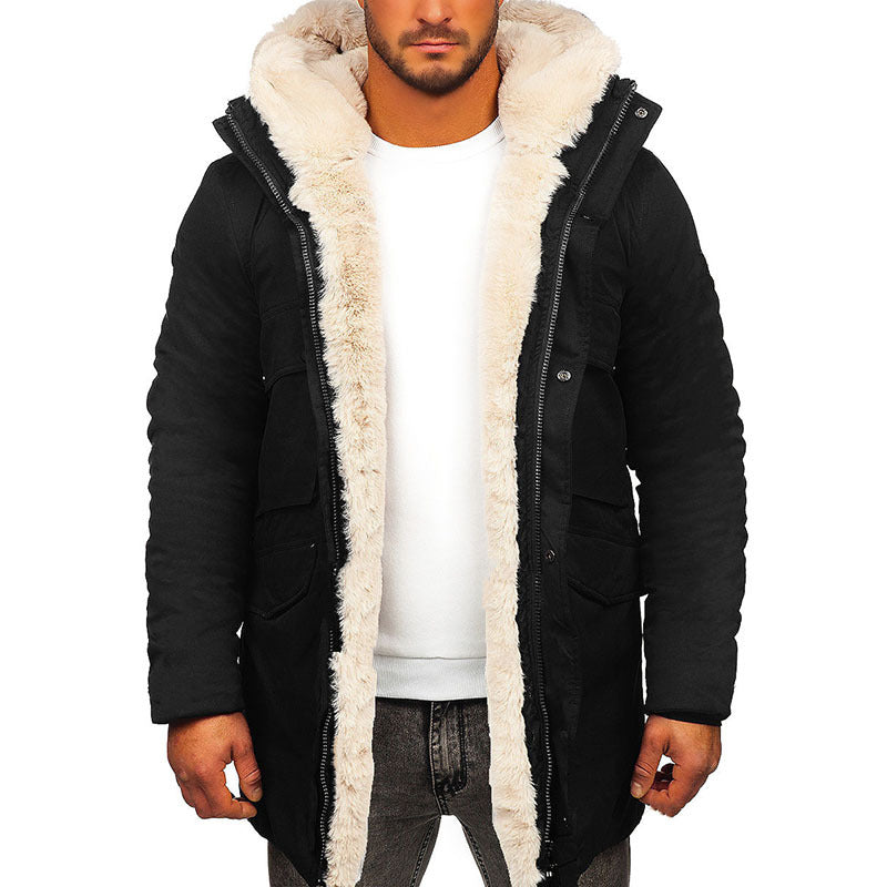 Integrated Thick Warm Faux Fur Cotton-padded Jacket