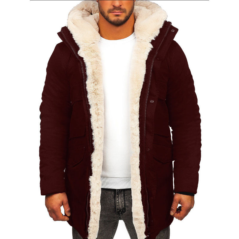 Integrated Thick Warm Faux Fur Cotton-padded Jacket