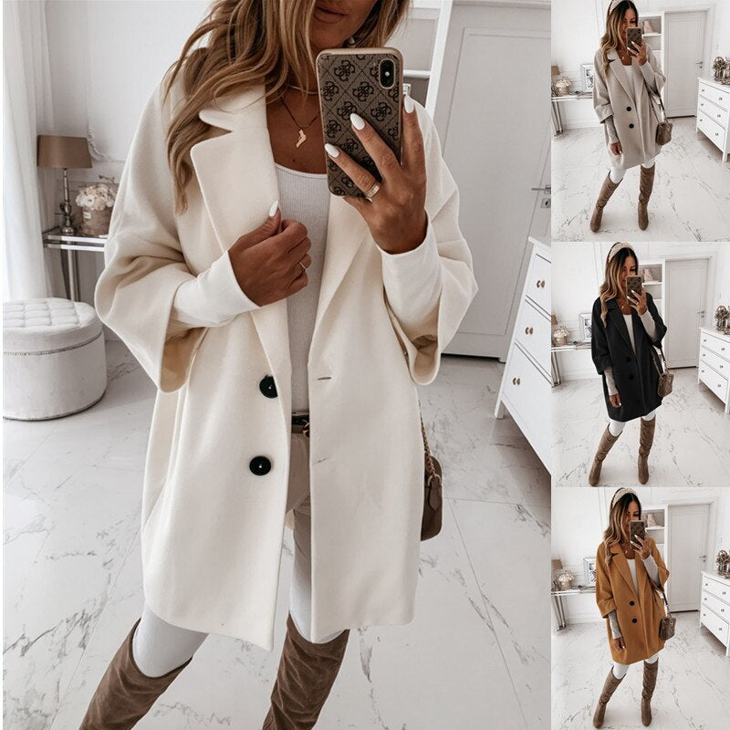 Women Warm Elegant Vintage Coat