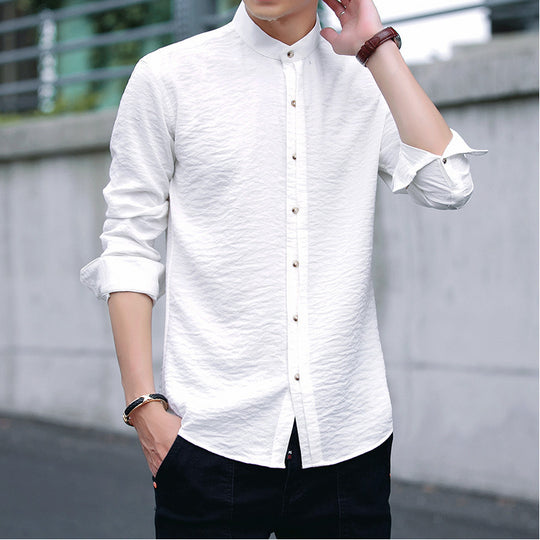 Casual stand-up collar wear all-match shirt