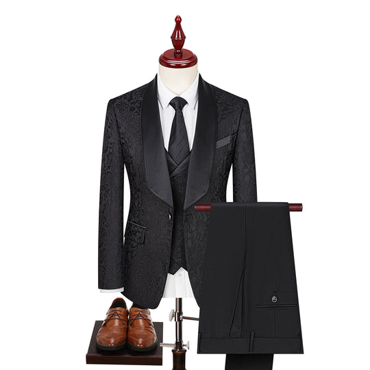 Men's Jacquard  Elegant Wedding Suit