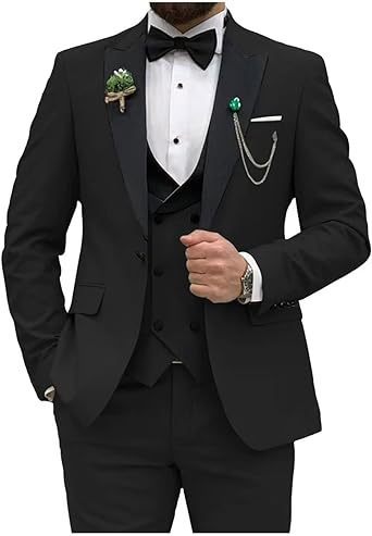 Men's Three-piece Slim Fit Formal Suit