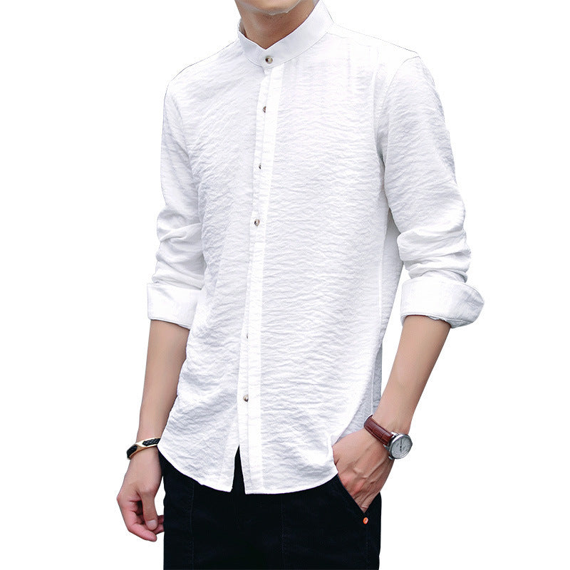 Casual stand-up collar wear all-match shirt