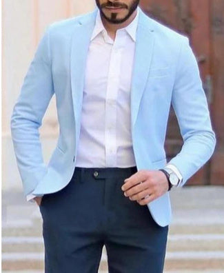 Cotton and linen solid color casual suit jacket