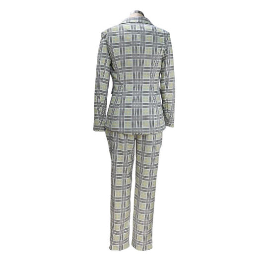 Women's Elegant Slim Plaid Business Suit