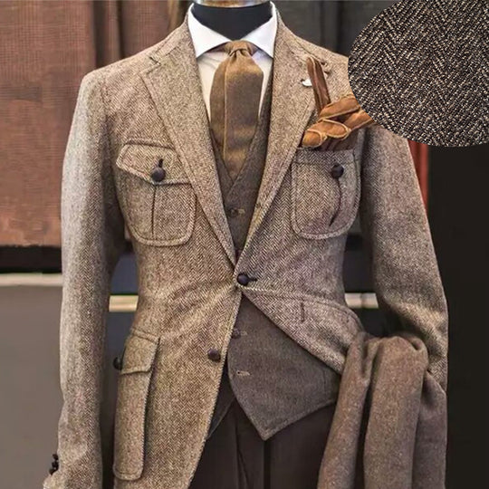 Men's Three-piece Peaky Blinder Vintage Suit