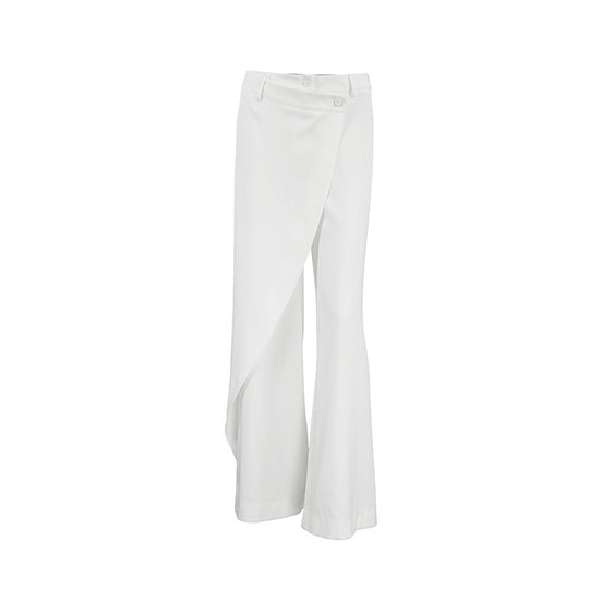 White Stitching Wind Commuter High Waist Pants