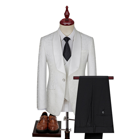 Men's Jacquard  Elegant Wedding Suit