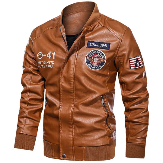 Maidangdi Motorcycle Leather Coat 2024 Autumn and Winter New Leather Jacket for Men