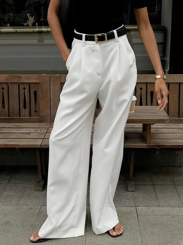 Eunice - Wide Trouser Legs - High Waisted Style