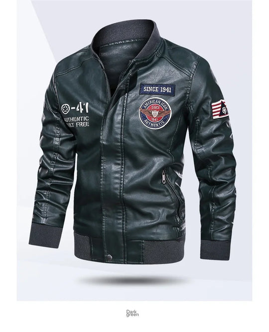 Maidangdi Motorcycle Leather Coat 2024 Autumn and Winter New Leather Jacket for Men