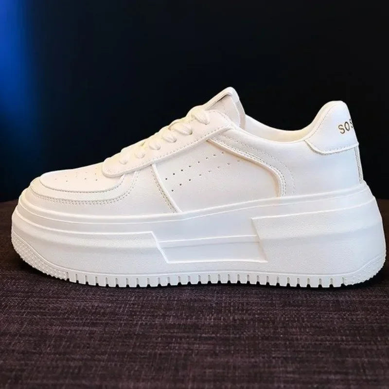 Zephanie - Ganz Weiße Freizeit-Sneakers - Plateau-Stil