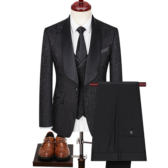 Men's Jacquard  Elegant Wedding Suit