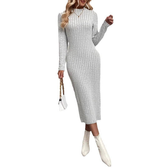 A New Knitted Jacquard Slim Fit Dress