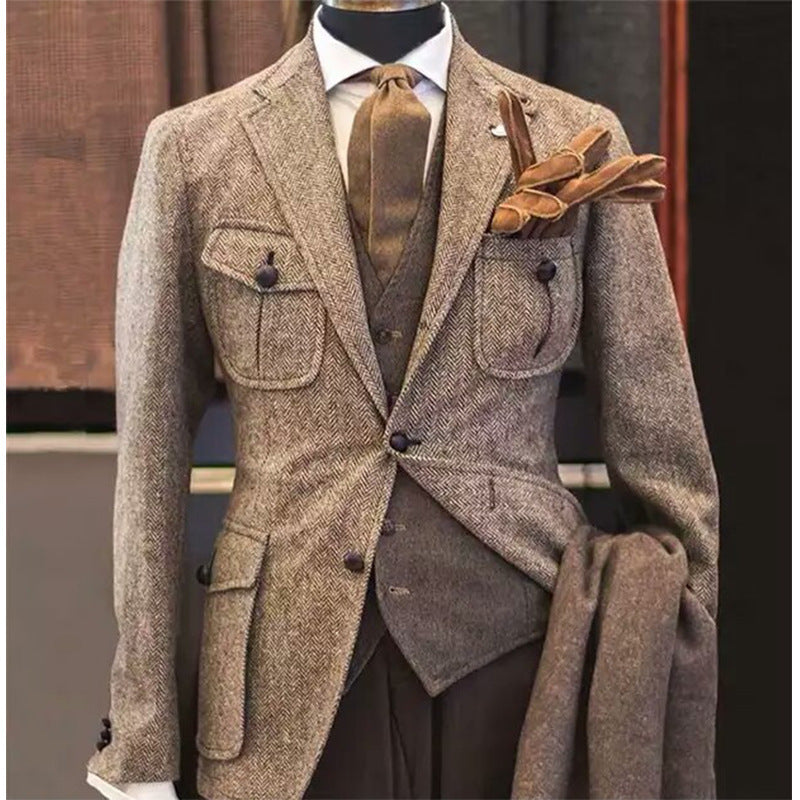 Men's Three-piece Peaky Blinder Vintage Suit